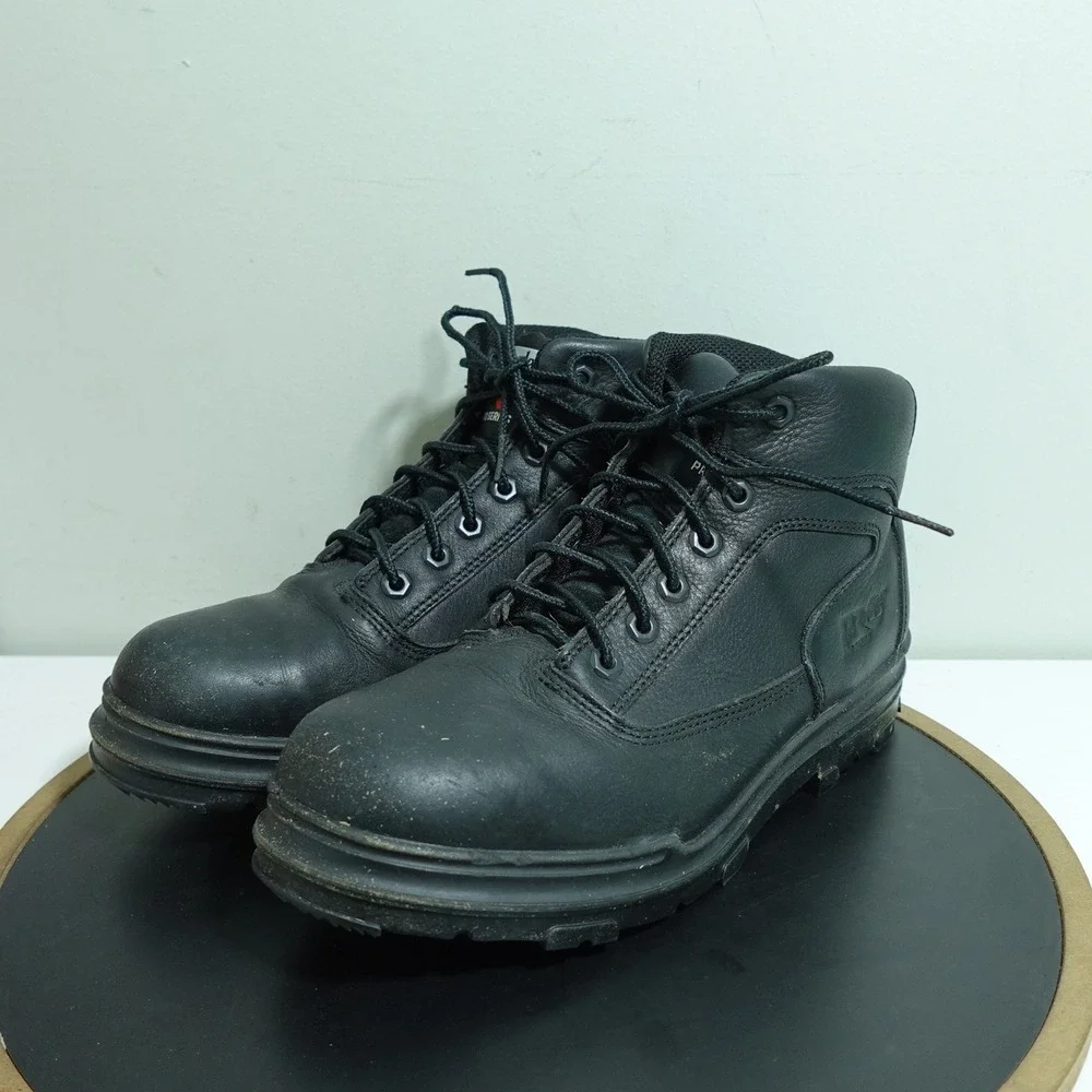 Timberland PRO 70068 Steel Toe‎ Work Boots Men 11M Black Leather Safety EH 24/7